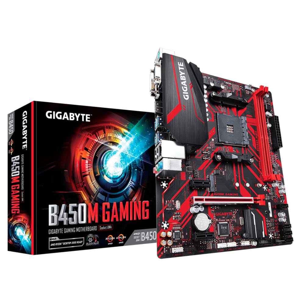 Placa Mãe Gigabyte B450M Gaming (AM4 DDR4 3600 O.C) Chipset AMD