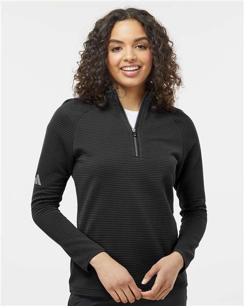 adidas A589 Women's Spacer 1/4-Zip Pullover | S&S