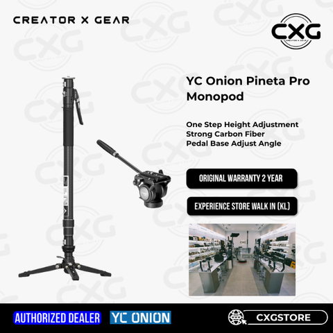 YC Onion Pineta Pro Quick Release Carbon Fiber Monopod with Pedal