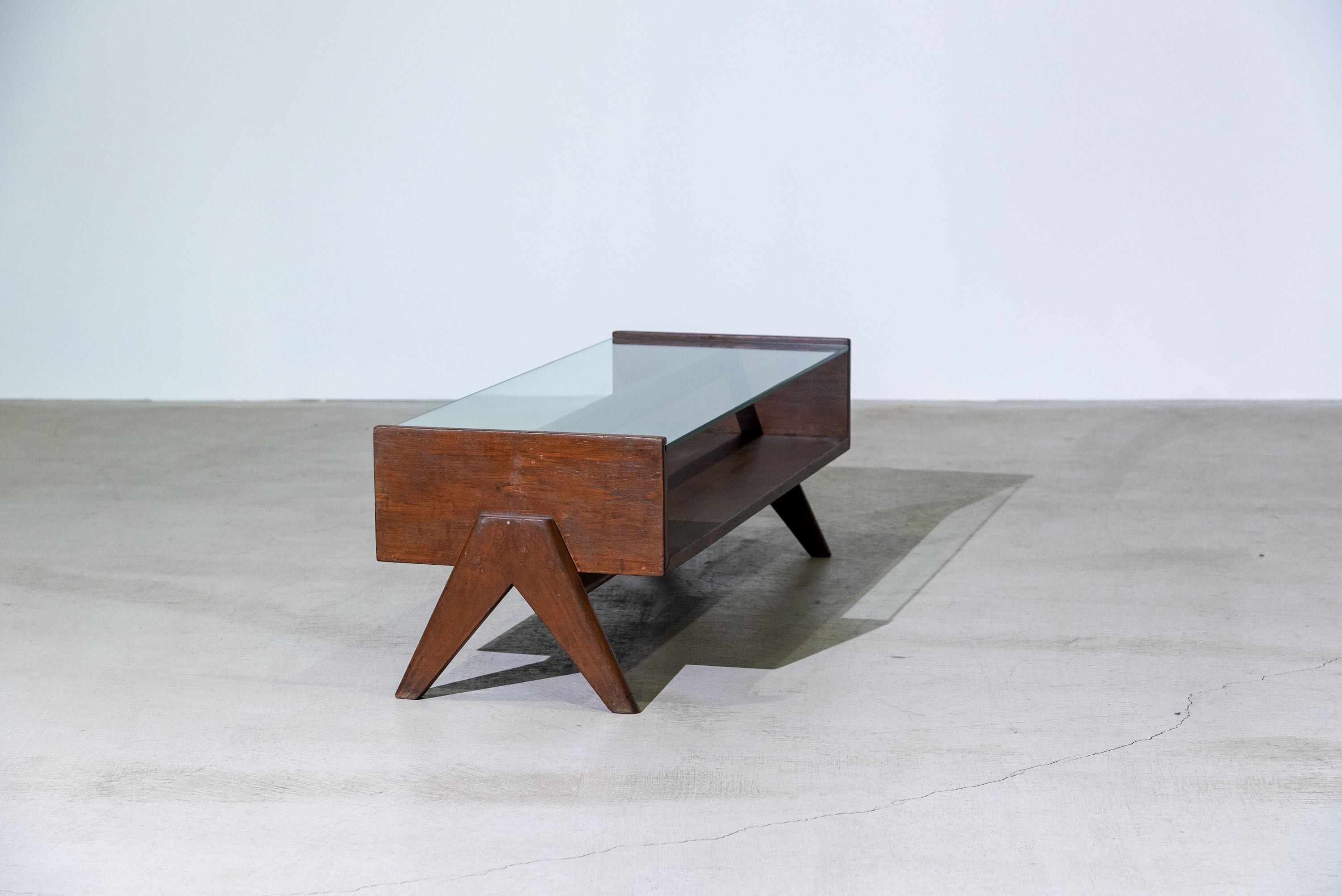 Pierre Jeanneret (ピエール・ジャンヌレ) | Glass Low Table