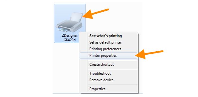 How to configure the Zebra GK420D printer | Zenstores Help