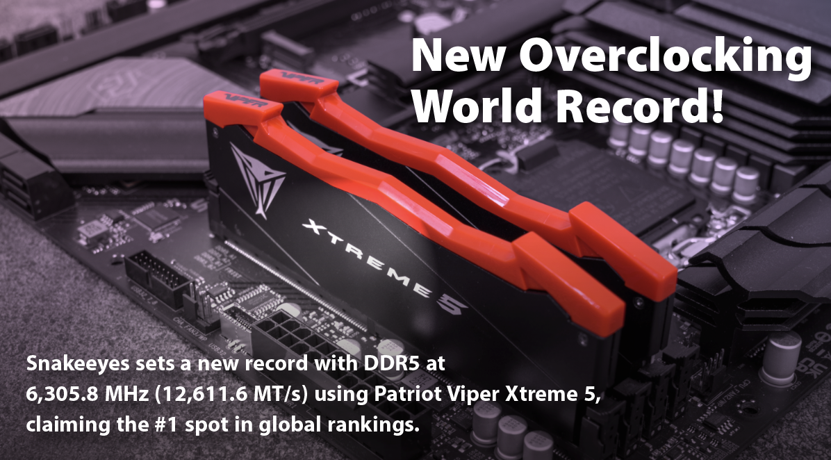 Patriot Viper Xtreme 5 DDR5 Memory Breaks World Record, Showcasing