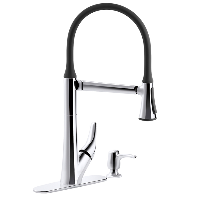 KOHLER Arise Pull Out Kitchen Faucet - 1 Handle - Chrome | RONA