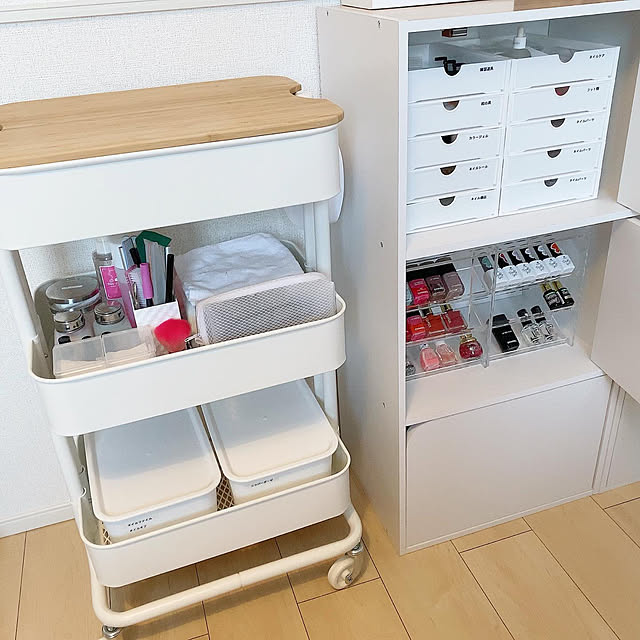 ワゴン活用法/IKEA/IKEA ワゴン♡/セルフネイラー/ネイル用品などの