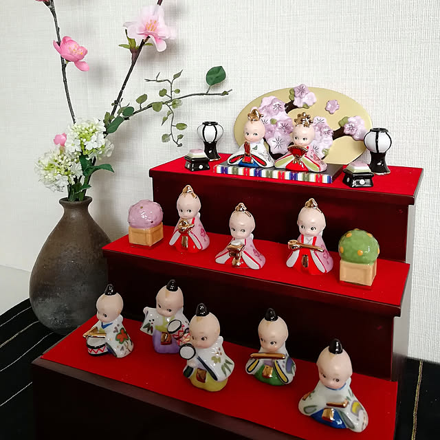 雛人形(ひな人形) ローズオニールキューピーお雛様 三段飾り