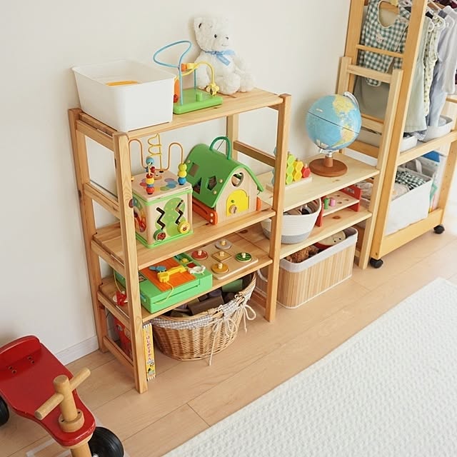 好きな場所で好きに使える♪無印良品「パイン材ユニットシェルフ」の
