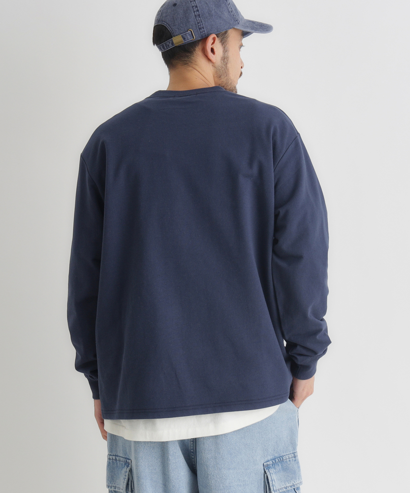 グラフィックロゴロングスリーブTシャツ(S ネイビー): トップス｜Right