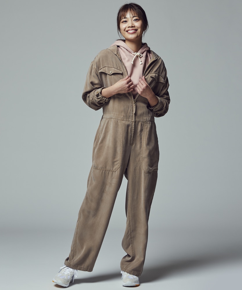 ジャンプスーツ ウィメンズ(M ベージュ): オールインワン/サロペット