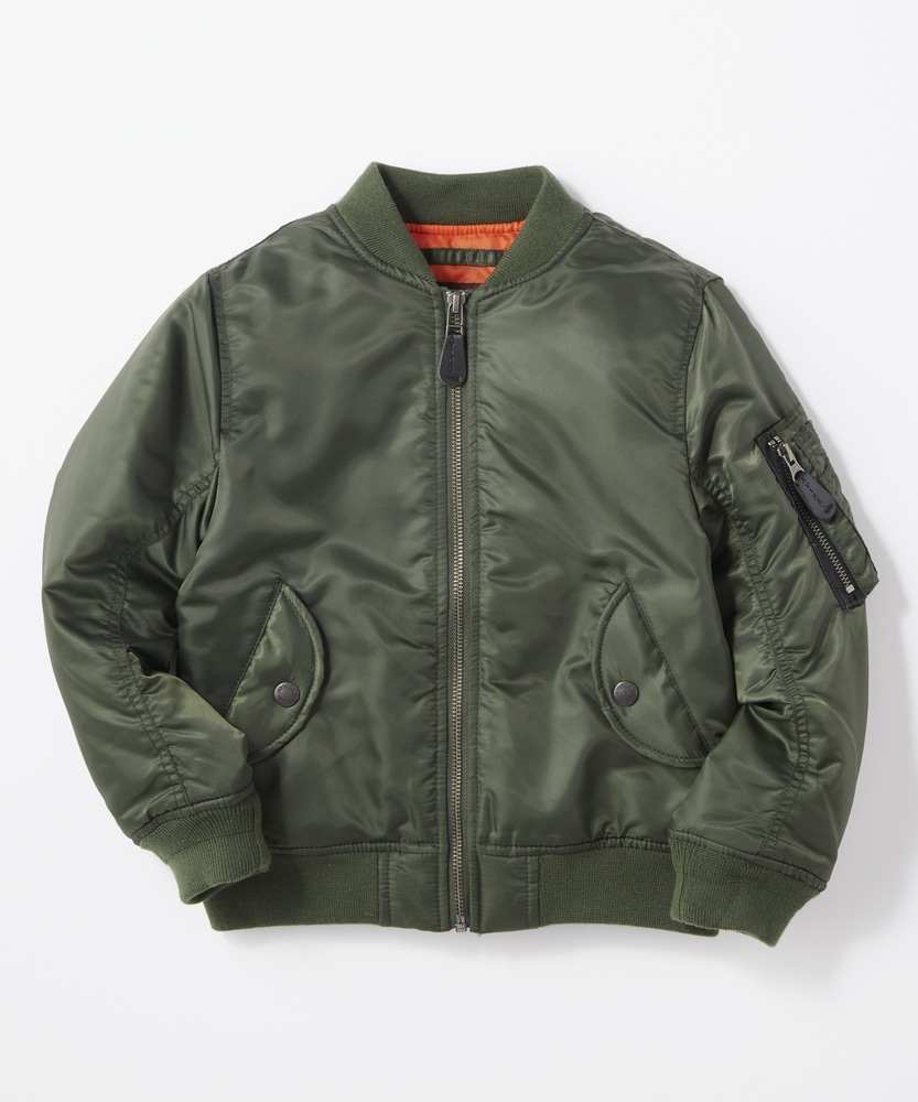 ワッペンMA-1 キッズ(110 オリーブ): ジャケット/アウター｜Right-on