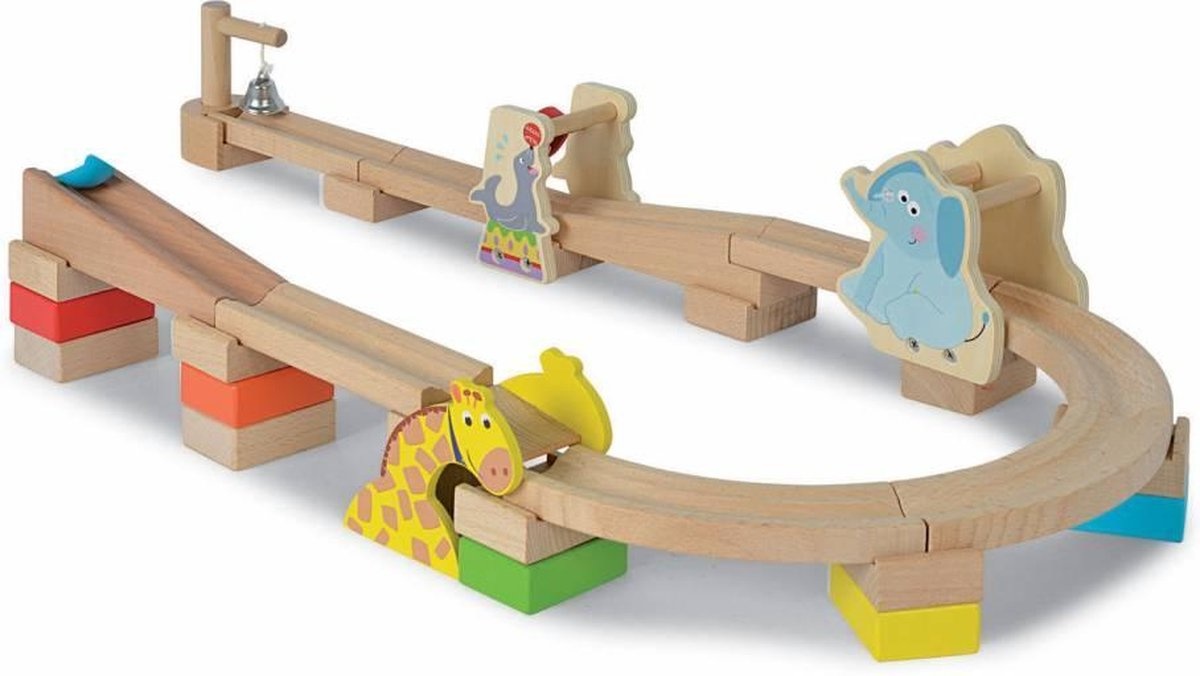 Eichhorn - Marble Run - 30-Delige houten knikkerbaan - Stuntwinkel.nl