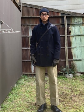 PHIGVELのピーコートを使ったメンズ人気ファッションコーディネート - WEAR