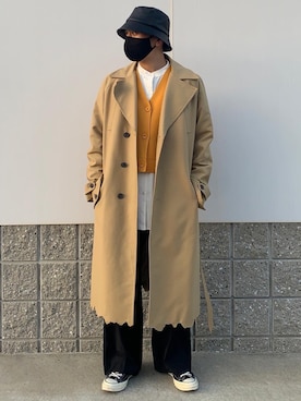 ADER errorのトレンチコートを使った人気ファッションコーディネート