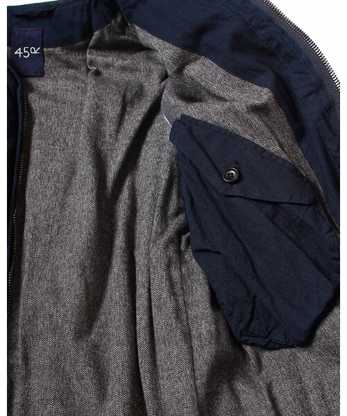 45R（フォーティファイブアール）の「インディゴキルティングブルゾン