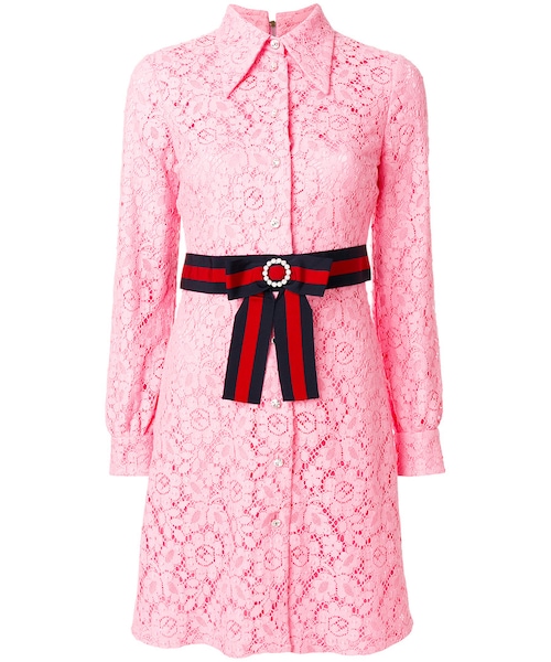 GUCCI（グッチ）の「Gucci - Cluny レースシャツワンピース - women