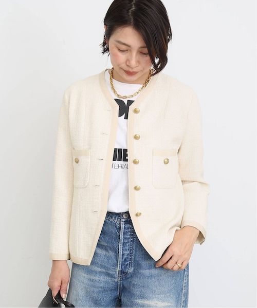 Deuxieme Classe（ドゥーズィエムクラス）の「tweed Vネック