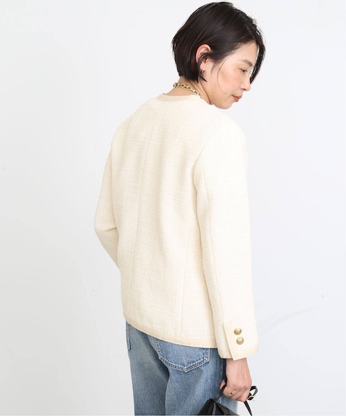 Deuxieme Classe（ドゥーズィエムクラス）の「tweed Vネック