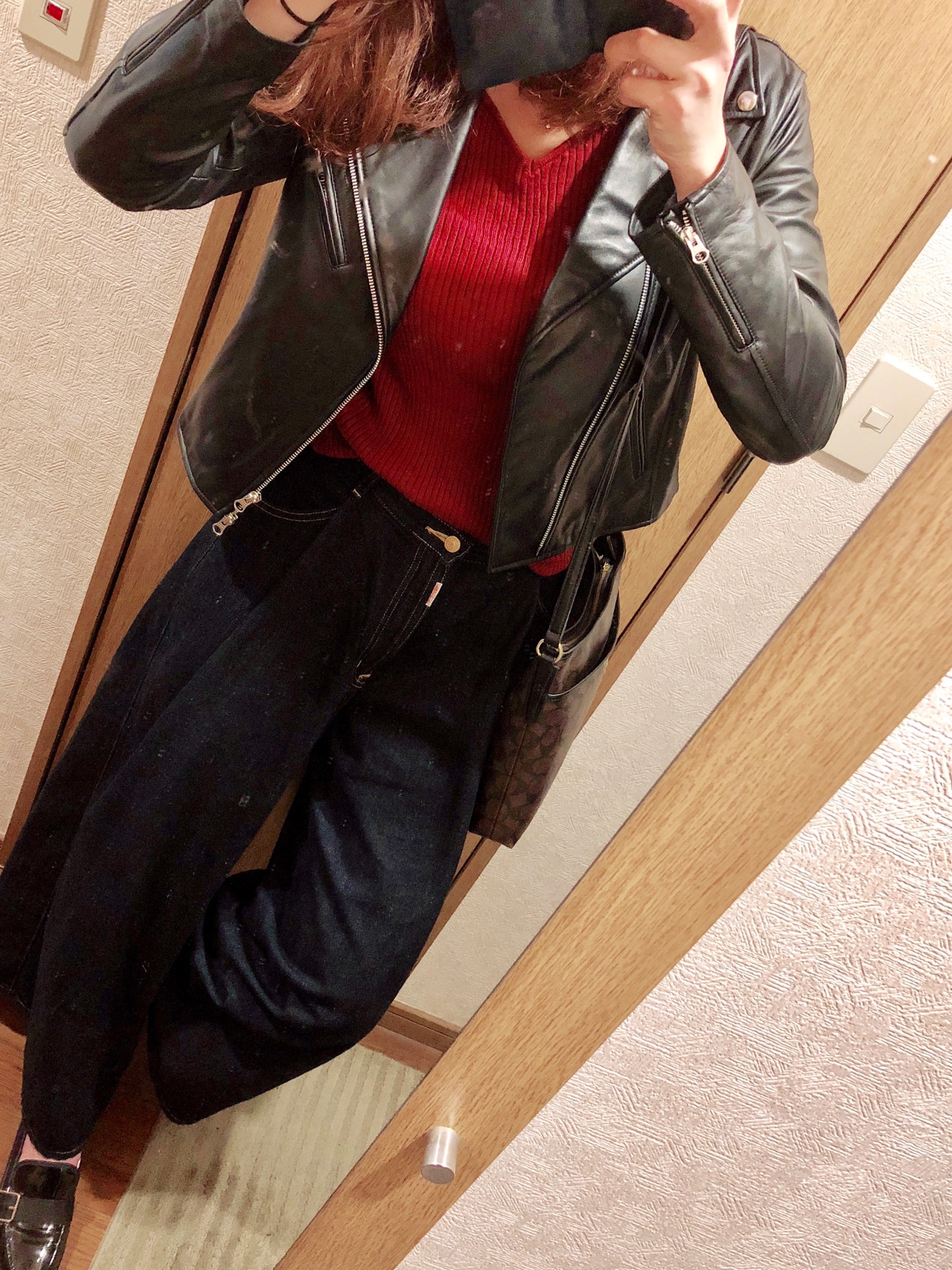 IENA（イエナ）の「ラムライダースブルゾン◇（ライダースジャケット