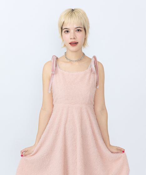 ショルダーリボンキャミワンピース[商品：PN25SS-008] - PUNYUS Online
