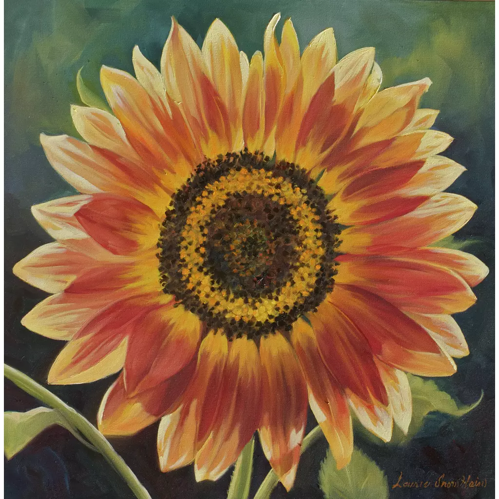 Flowers on tile-Orange Burst Sunflower LSH-Tile Mural