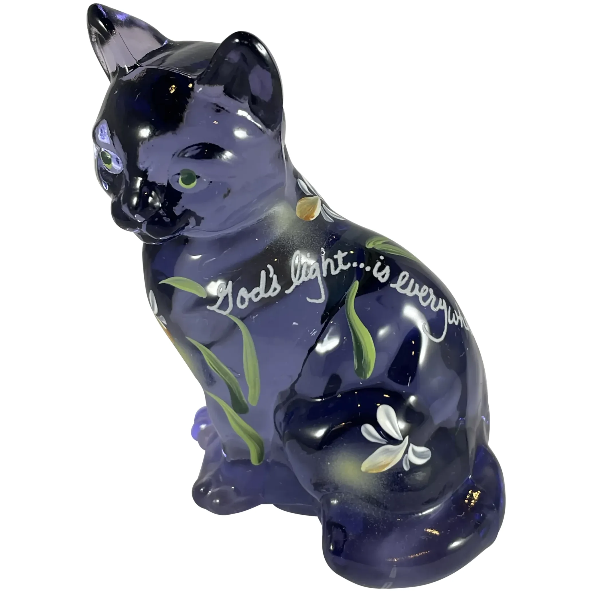 Fenton Art Glass Inspirations on Violet Cat. For Sale at Ruby Lane