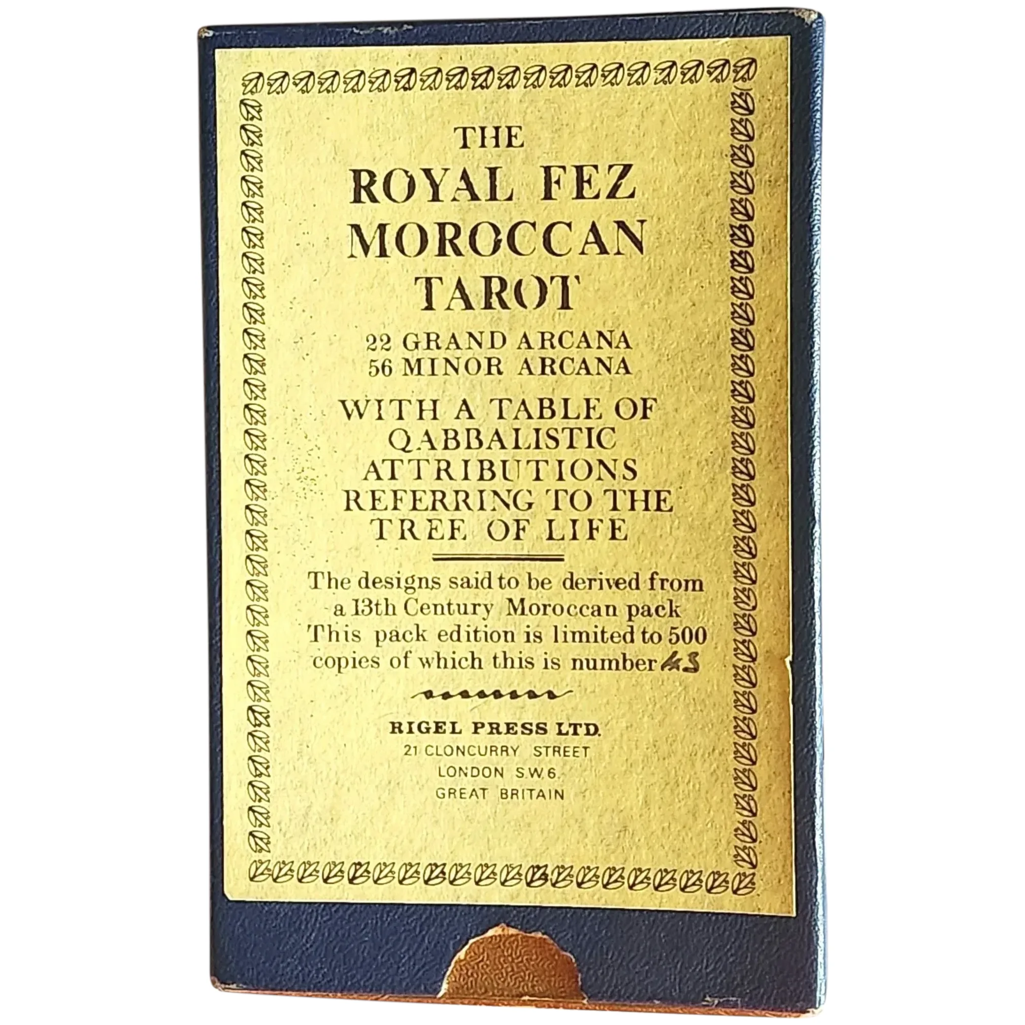 1970 Royal Fez Moroccan Tarot Deck - Rigel Press Limited Edition