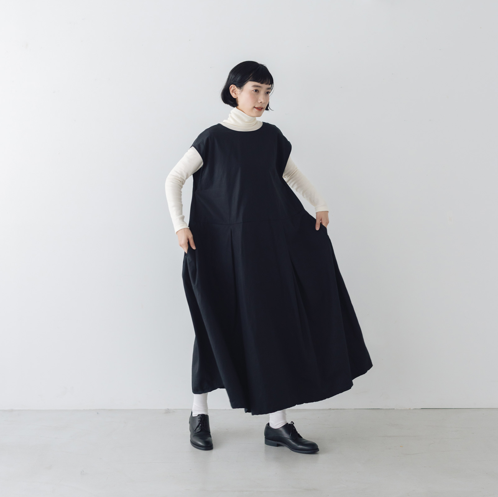 Gauze# ボックスタック ノースリーブワンピース ｜くらすこと公式