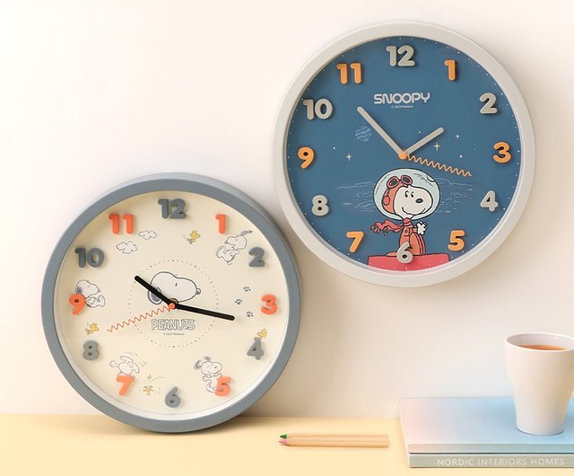 17%OFF】台湾 ピーナッツ スヌーピー 立体デジタル静音時計