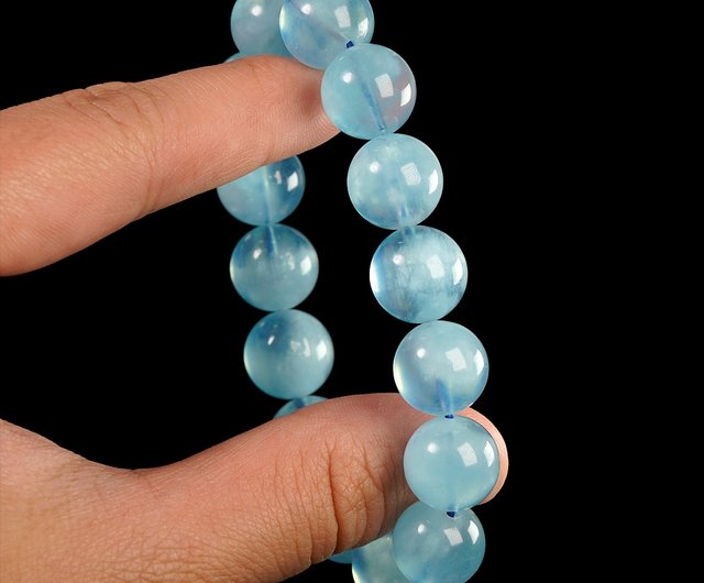 正佳珠寶】アクアマリン 最高級キャッツアイアクアマリン 12.8-13.3mm