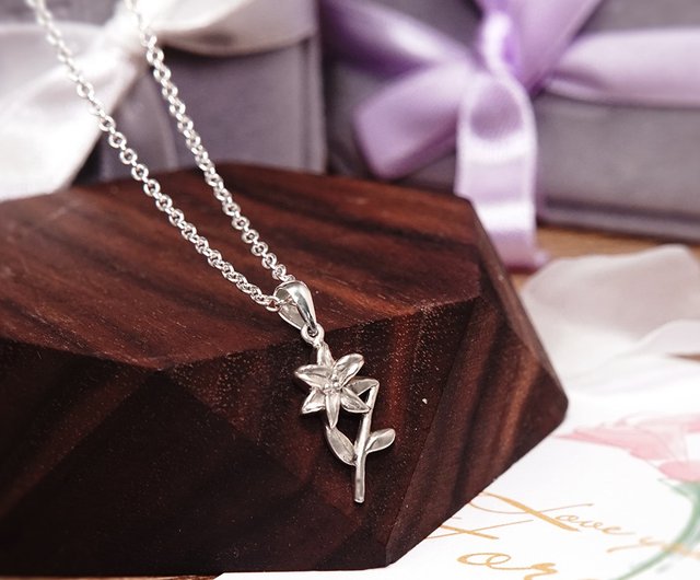 送料無料】台湾 蟹座 誕生日プレゼント 百合 スターリングシルバー
