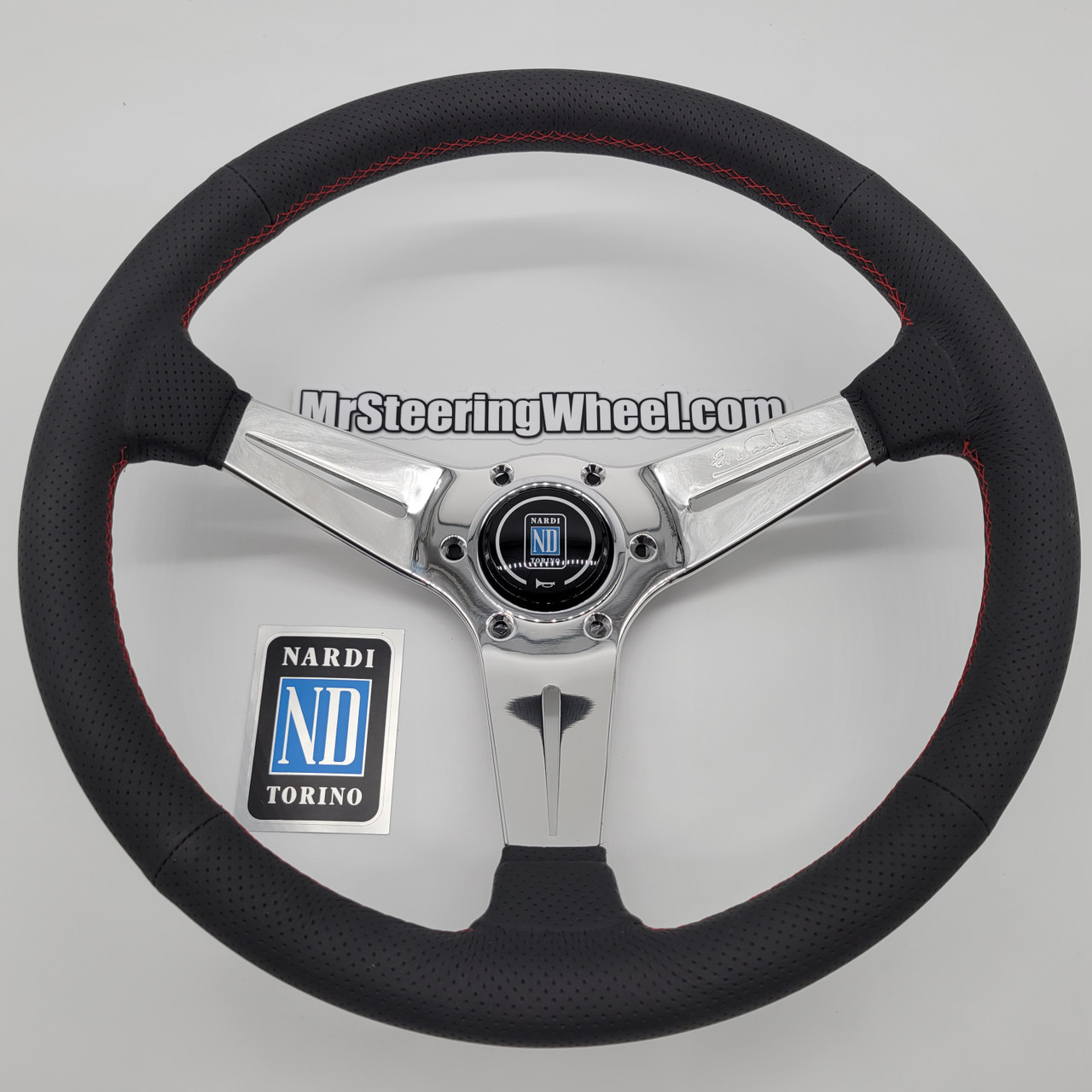 Nardi Deep Corn 350mm Leather Polished Spoke Steering Wheel
