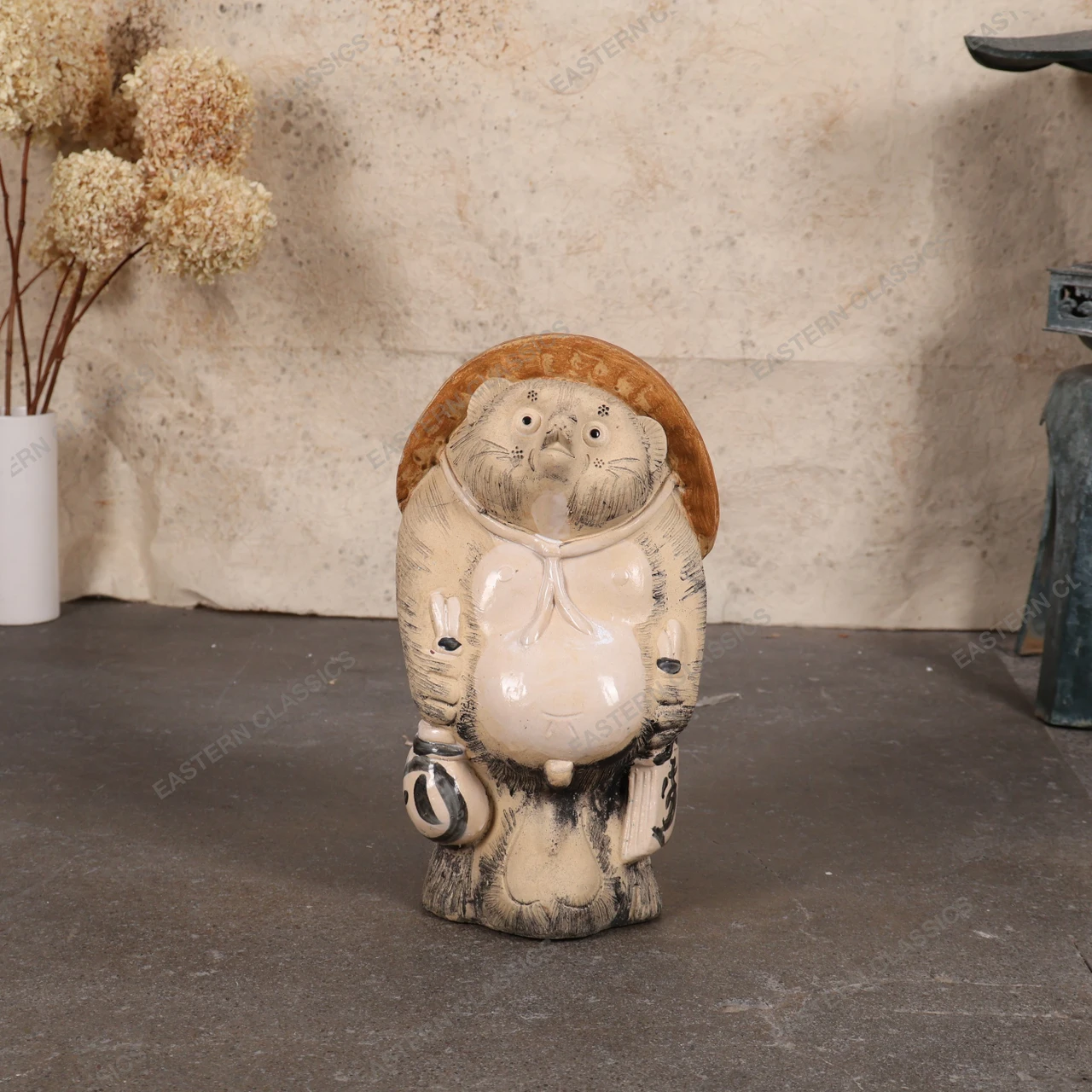 Vintage Japanese Tanuki Statue - 1980s Showa Era (25D-444