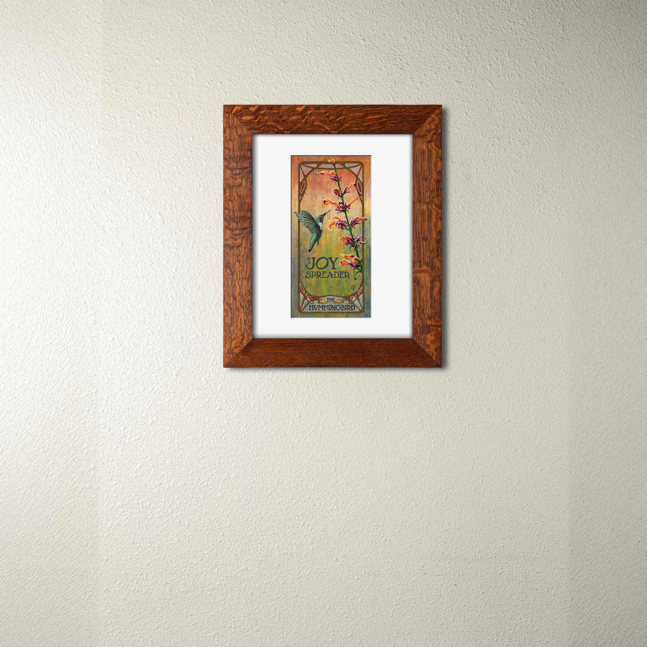 Joy | Art Nouveau Hummingbird Art Print
