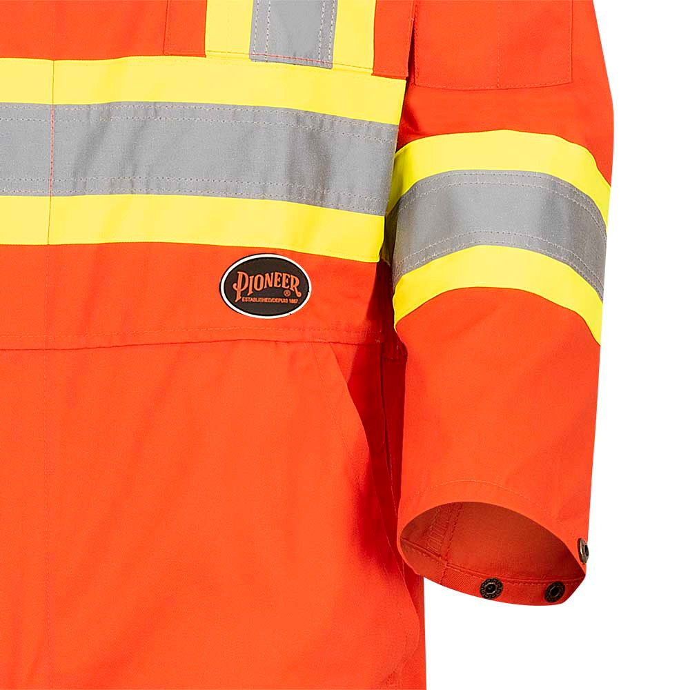 Pioneer 5514T Safety Poly/Cotton Coverall - Hi-Vis Orange (Tall
