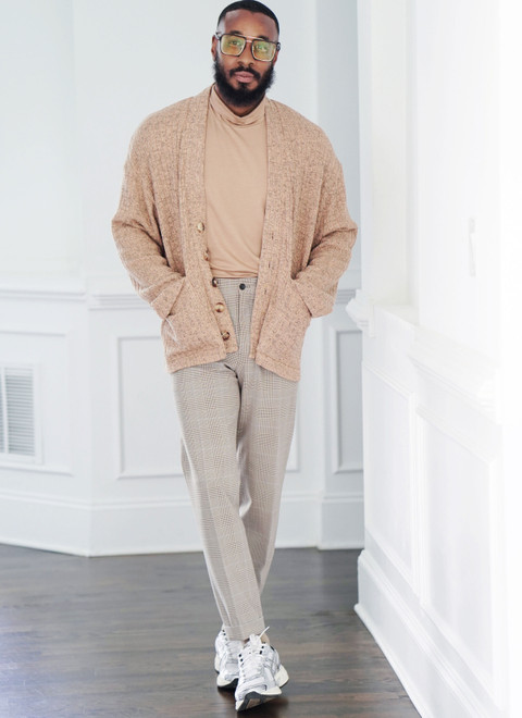ME2105 | Men's Knit Turtleneck and Cardigan by Norris Dánta Ford