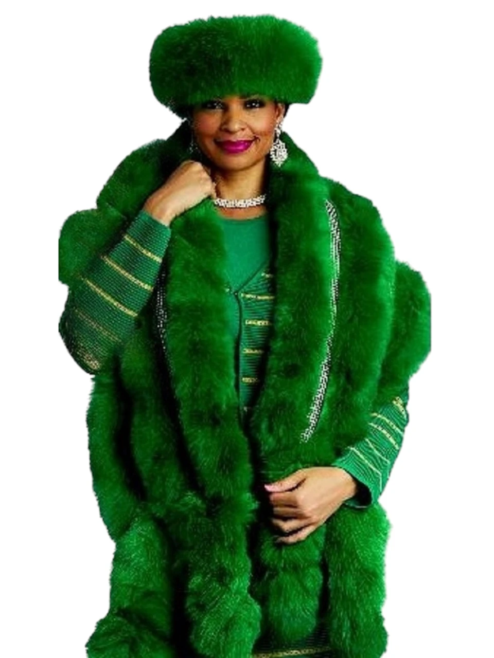 Lily and Taylor A62 Genuine Fox Fur Shrug