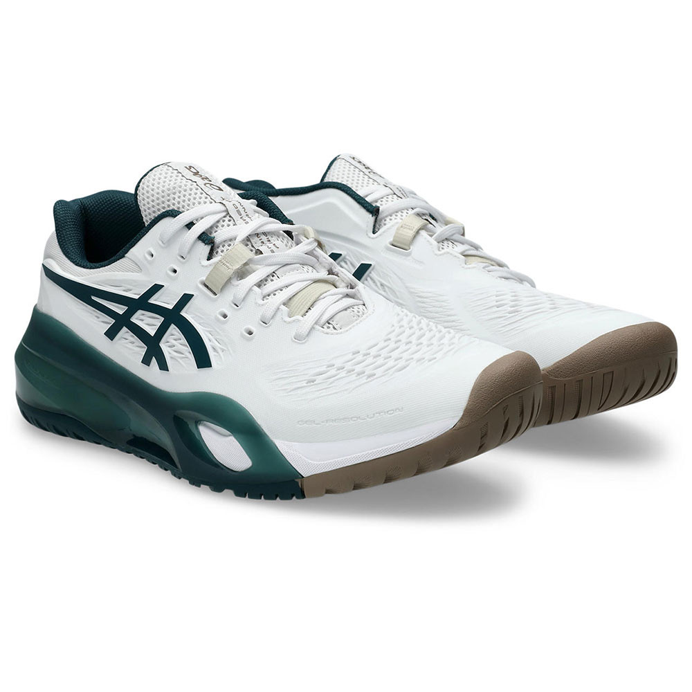 ASICS Gel-Resolution X Men's White/Saxon Green Court Shoe | Fast