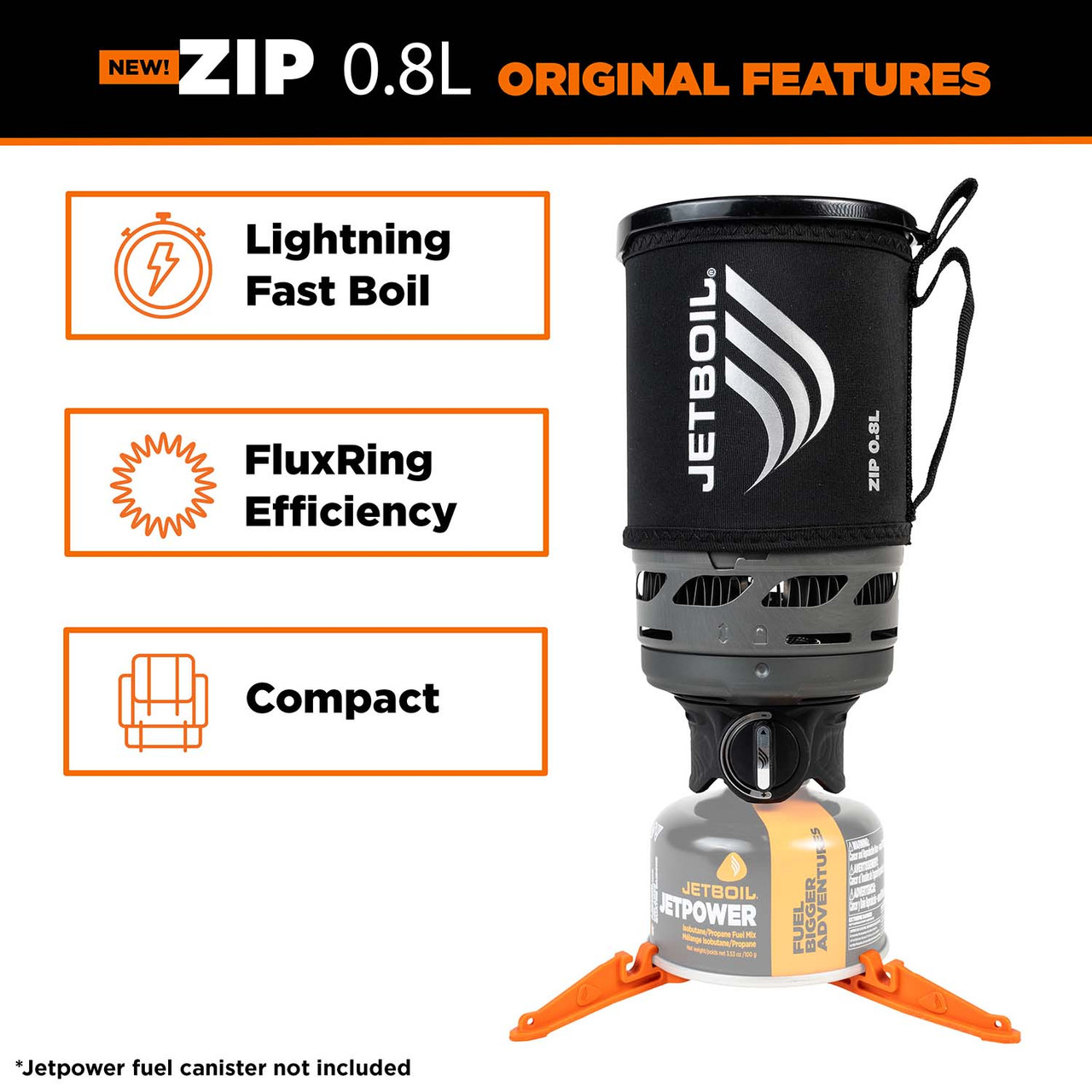 Jetboil Zip 0.8L Fast Boil System, Carbon | Rogers Sporting Goods