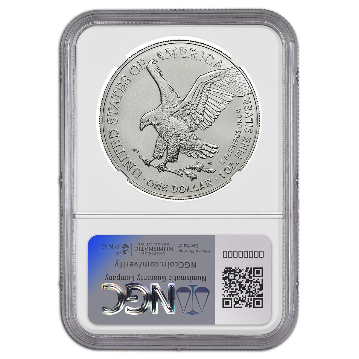 Buy 2025 $1 American Silver Eagle NGC MS69 Brown Label online at