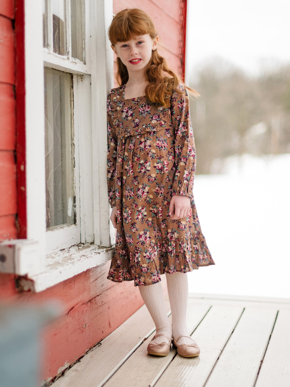 Elizabeth Garden Kids Dress - Latte | Shop Beautiful Designs by