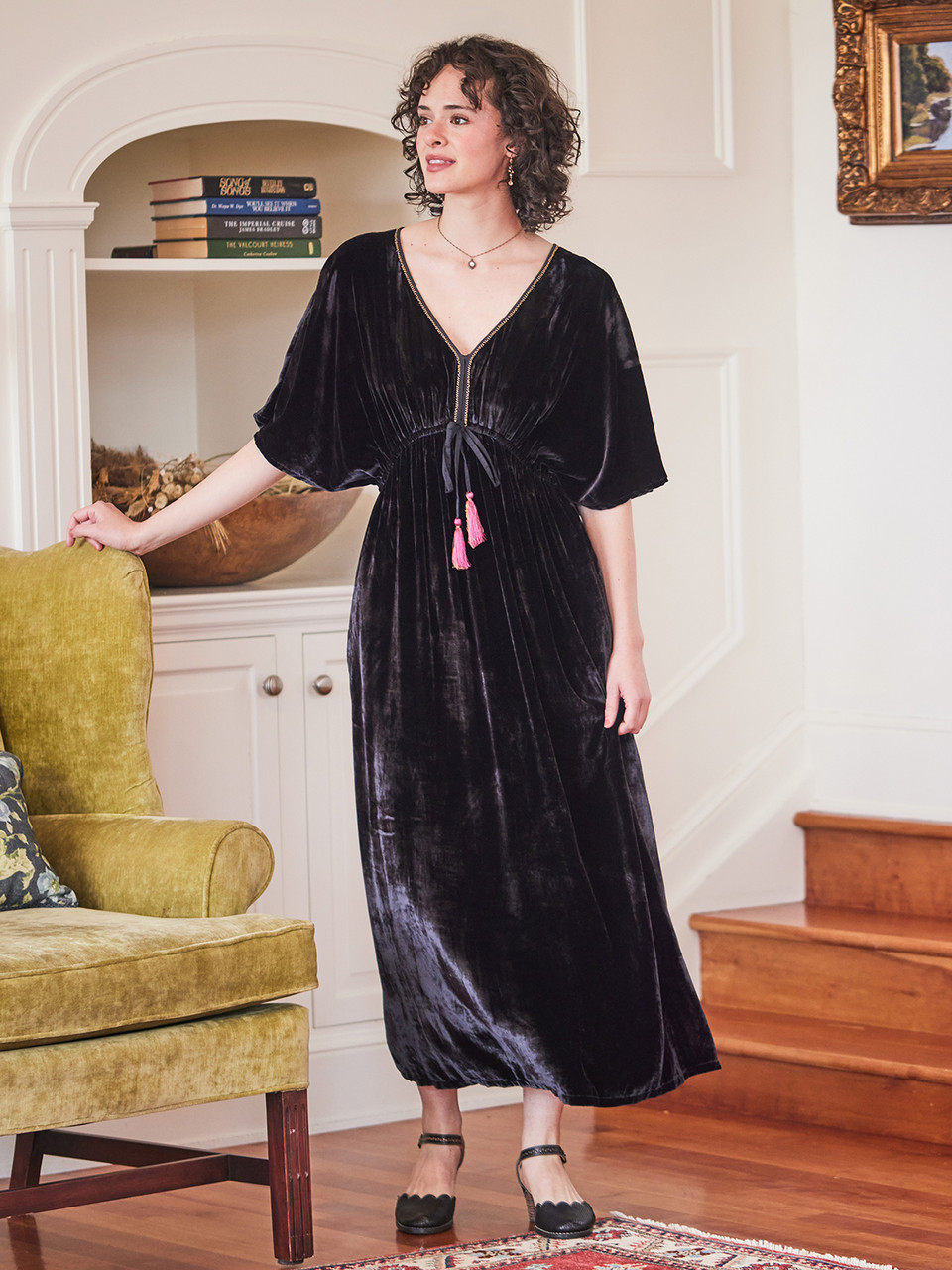 Nicole Velvet Dress - Black | Shop Beautiful Designs by April Cornell