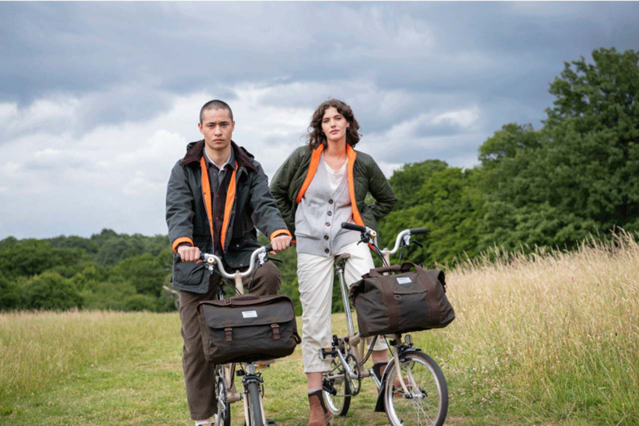 Barbour X Brompton Wax City Bag | Brompton Bicycle USA