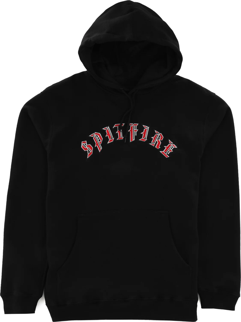 Spitfire Old English Emblem Hoodie Black White Red | Boardparadise.com