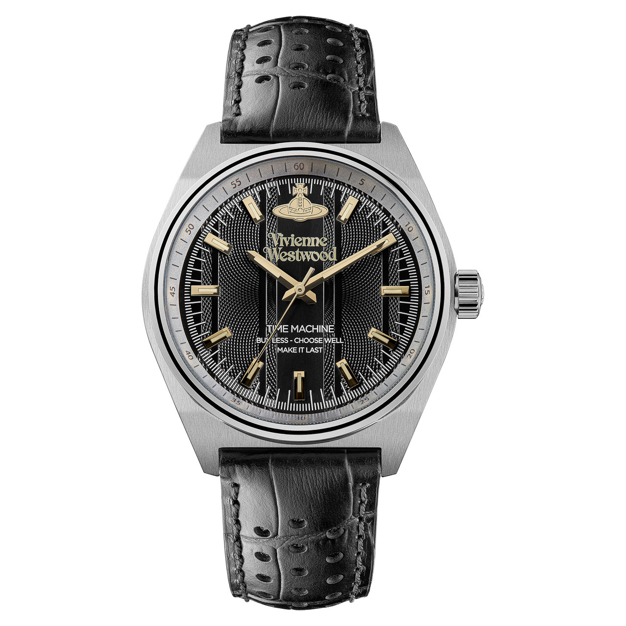 Vivienne Westwood, Time machine, SS, black dial with black leather