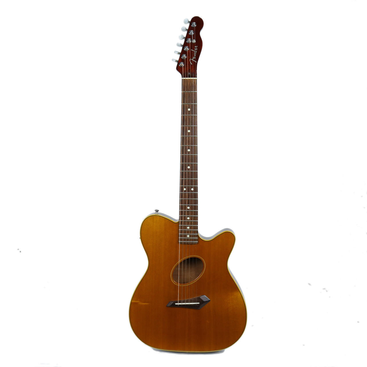 1990's Fender Telecoustic Acoustic Electric Guitar Natural Finish