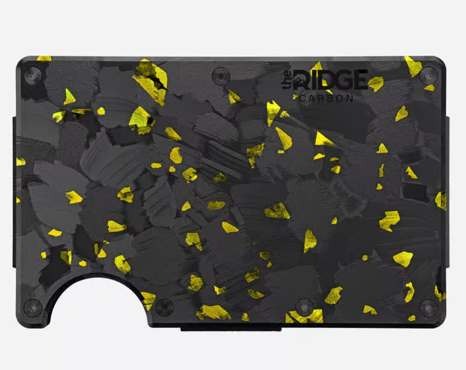 Ridge Wallet Forged Gold Carbon Fiber - Cash Strap