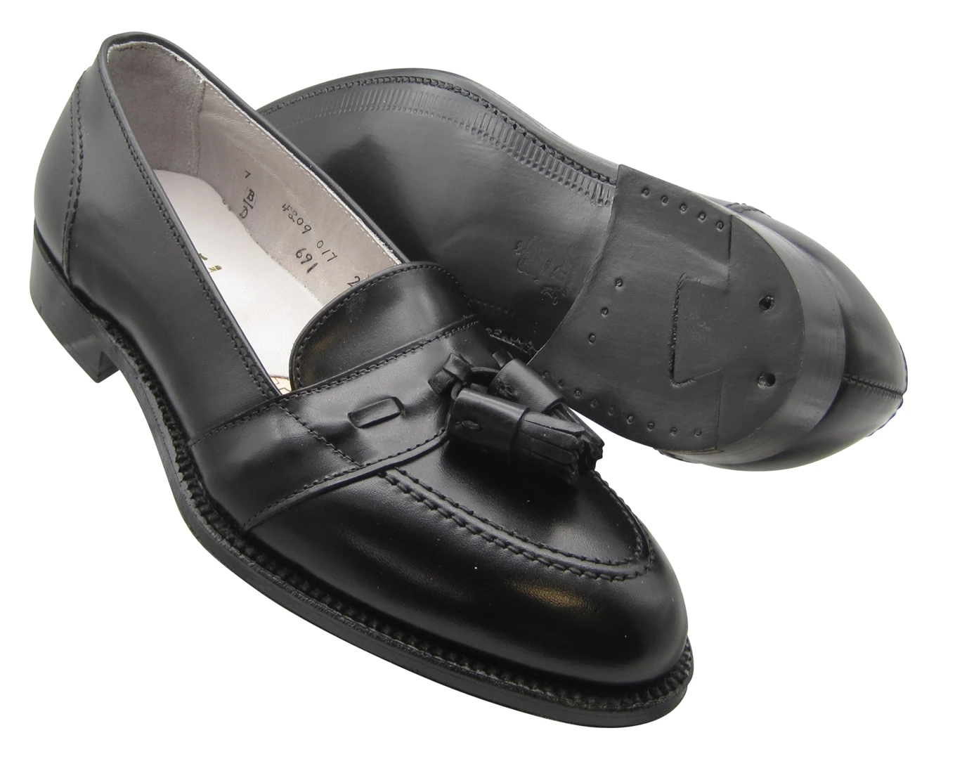 Alden Full Strap Tassel Slip On Black Calfskin #691 - Sherman