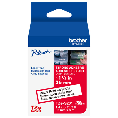 Brother TZe-S661 1.5 Black on Yellow Extra Strength Tape - 36mm TZS661