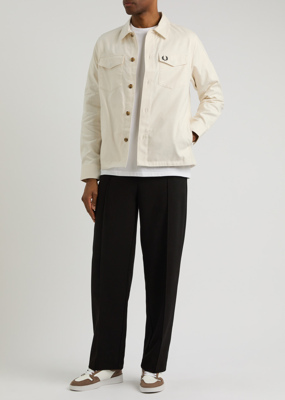 FRED PERRY Logo-embroidered cotton-twill overshirt | Harvey Nichols