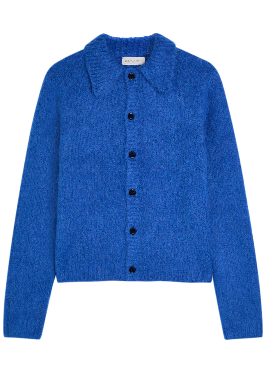 DRIES VAN NOTEN Mora brushed alpaca-blend cardigan | Harvey Nichols
