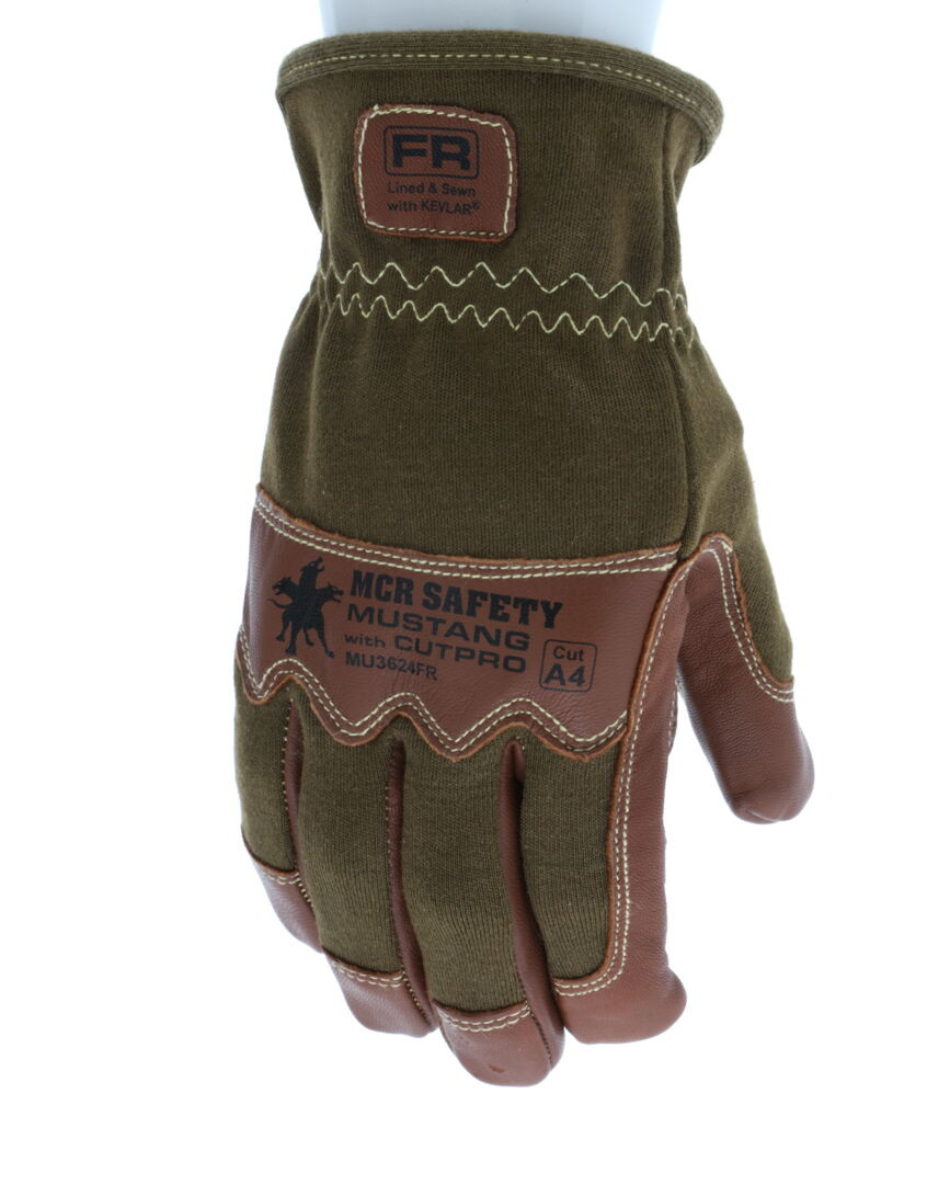 MU3624FR - Leather Palm Utility Work Gloves with Nomex® Back